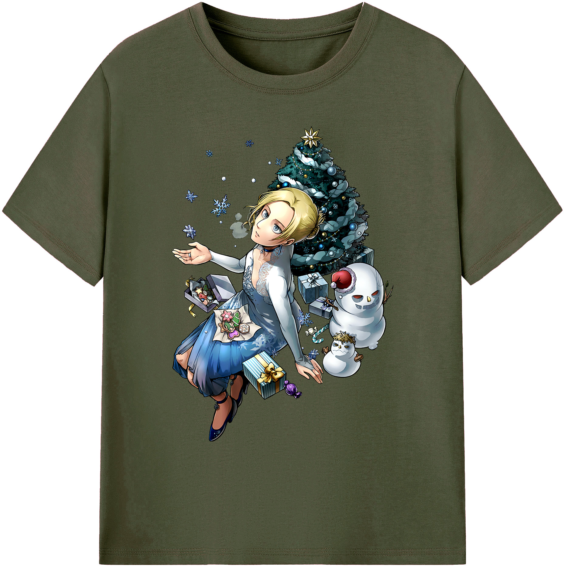 （画像用） 進撃の巨人 アニ・レオンハート Attack on Titan Annie Leonhart 綿100％ メンズ半袖Tシャツ｜肌触りやわらか＆通気性